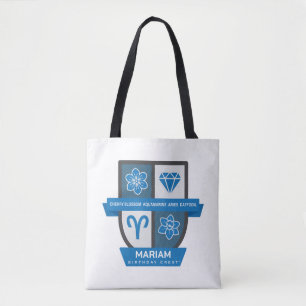Aries Geburtstags-Wappen™ für 21.-31. März Tasche