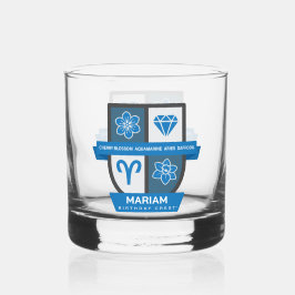 Aries Geburtstagswappen™ für 21.-31. März Whiskyglas