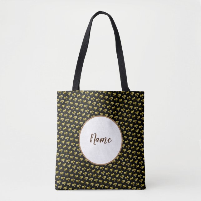 Aries Golden Astrologie Personalisiert Tasche (Vorderseite)