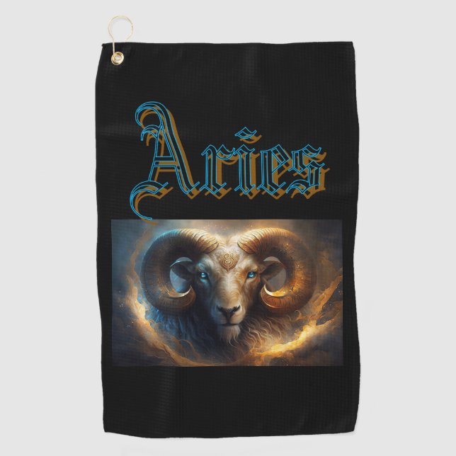 Aries Golfhandtuch (Vorderseite)