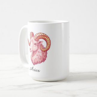 Aries Himmels-Zodiak-Aufkleber - Ästhetische rosa Kaffeetasse