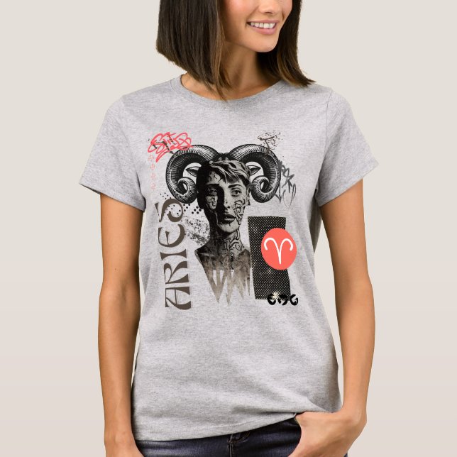 Aries Horoscope Tee Shirt (Vorderseite)