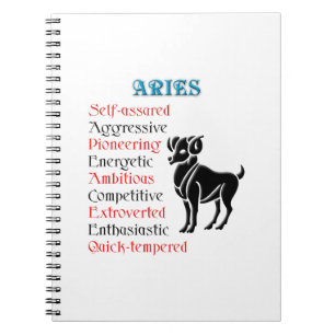 Aries Horoscope Zodiac Sign Notizblock