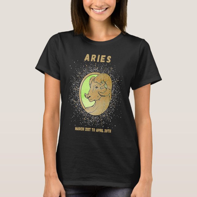 Aries Horoskop T-Shirt (Vorderseite)