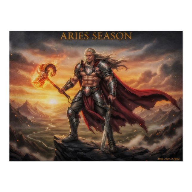 Aries Kriegergeist Poster (Vorderseite)