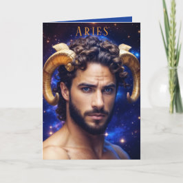 Aries Male Birthday Card Feiertagskarte