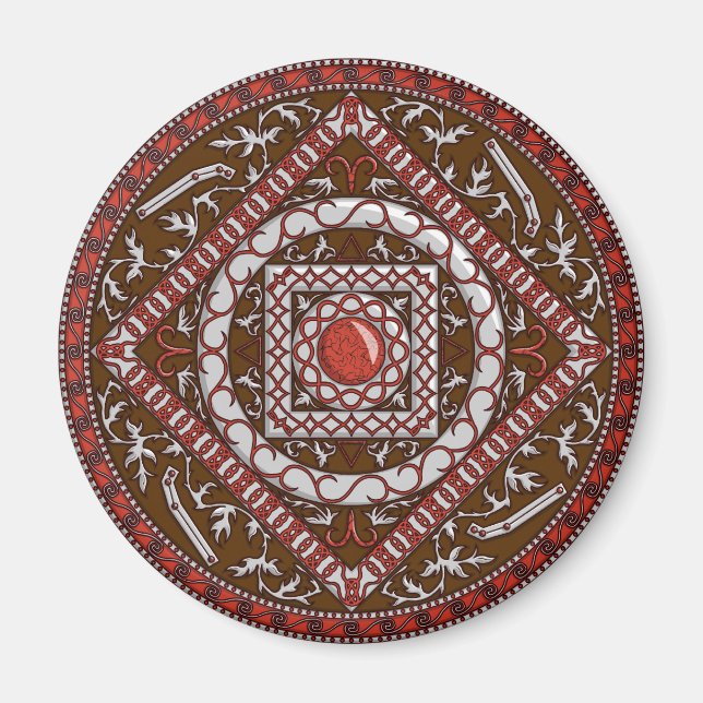Aries Mandala Magnet (Vorne)