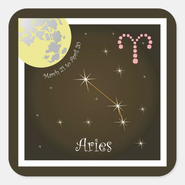 Aries March 21 to April 20 Aufkleber (Vorderseite)