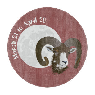 Aries March 21 to April 20 Glass Cutting Boards Schneidebrett