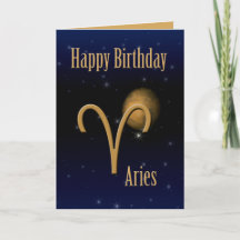 Aries Mars Happy Birthday Grußkarte