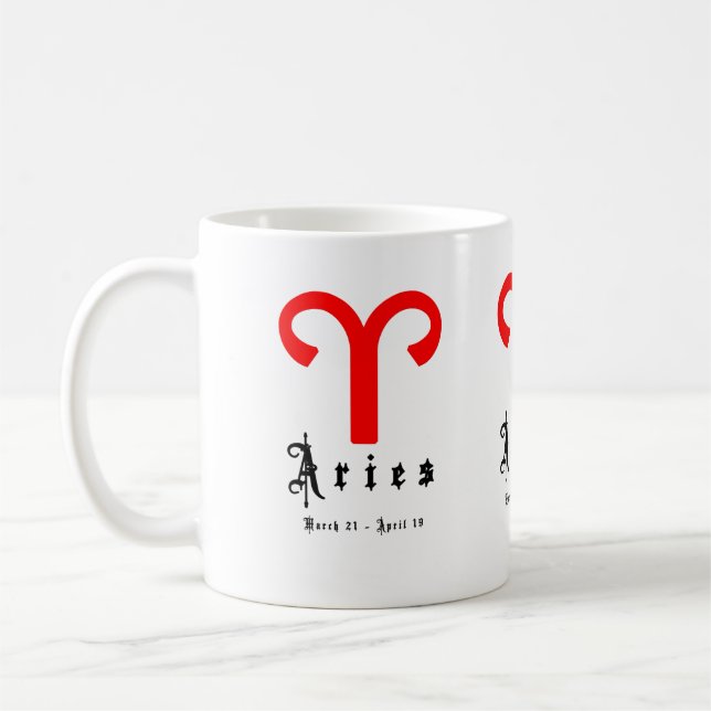 Aries, März 21. - 19. April Kaffeetasse (Links)