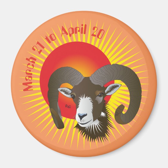 Äries März 21 bis 20. April Magnet (Vorne)