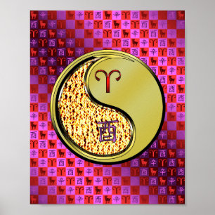 Äries & Metal-Runder Poster