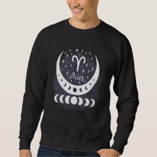 Aries Moon Phase Water Zodiac Sign Horoskop Perso Sweatshirt