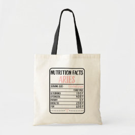 Aries Nutrition Facts // Fun Novelty Zodiac Tragetasche
