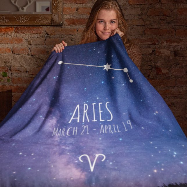 Aries | Personalisierte Sternbilder Fleecedecke (Von Creator hochgeladen)