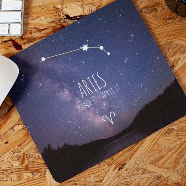 Aries | Personalisierte Sternbilder Mousepad (Von Creator hochgeladen)