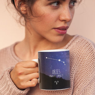 Aries   Personalisierte Sternkonstellation Kaffeetasse