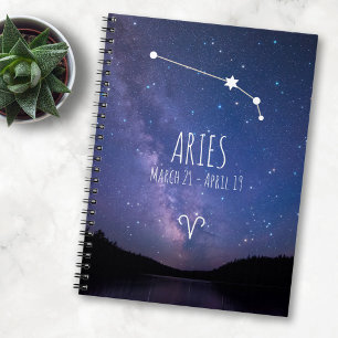 Aries   Personalisiertes Zodiac Constellation Note Notizblock