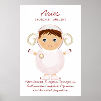 Aries - Poster Horoscope Garçon