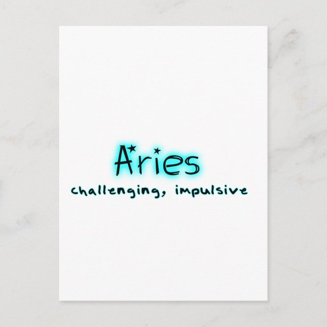 Aries Postkarte (Vorderseite)