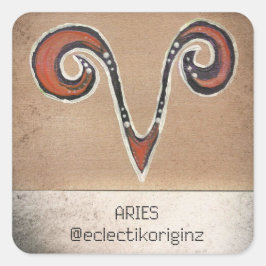 Aries Quadratischer Aufkleber