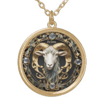 Aries Ram, Diamond und Gold Personalisiert