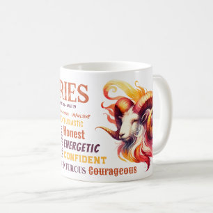 Aries Ram Watercolor Zodiac Signature Merkmale Geb Kaffeetasse
