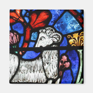 Aries Ram Year gothed Glass Windows q m Magnet