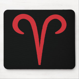 ARIES Rote Astrologie Zodiac März April Geburtstag Mousepad