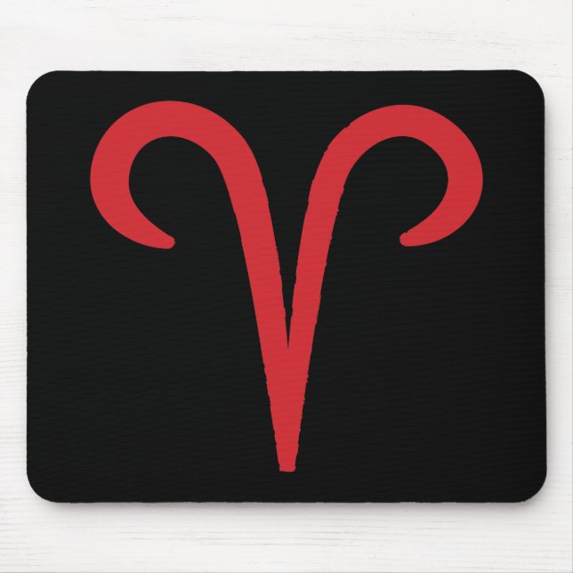 ARIES Rote Astrologie Zodiac März April Geburtstag Mousepad (Vorne)