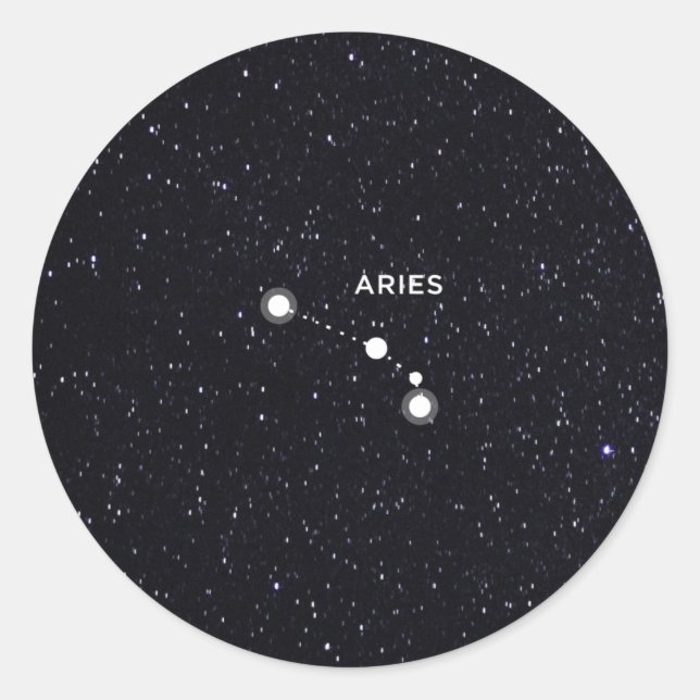 Aries Runder Aufkleber (Vorderseite)