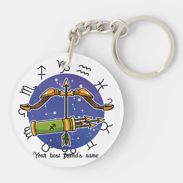 Aries & Sagittarius Custom Keychain (Dos)