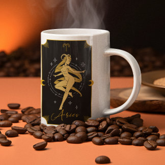 Aries Saucy signiert astrologische Tasse