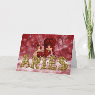 Aries Star Sign Birthday Card Karte