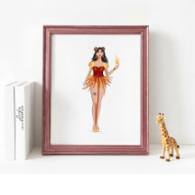 Aries Star Sign Wall Art, Minimalist Zodiac