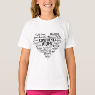 Aries Sternzeichen Kinder T-Shirt | Wortwolken-Des