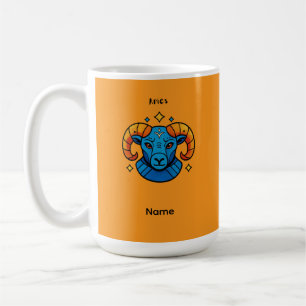 Aries-Sternzeichen Pop Art Retro-Widder-Illustrati Kaffeetasse