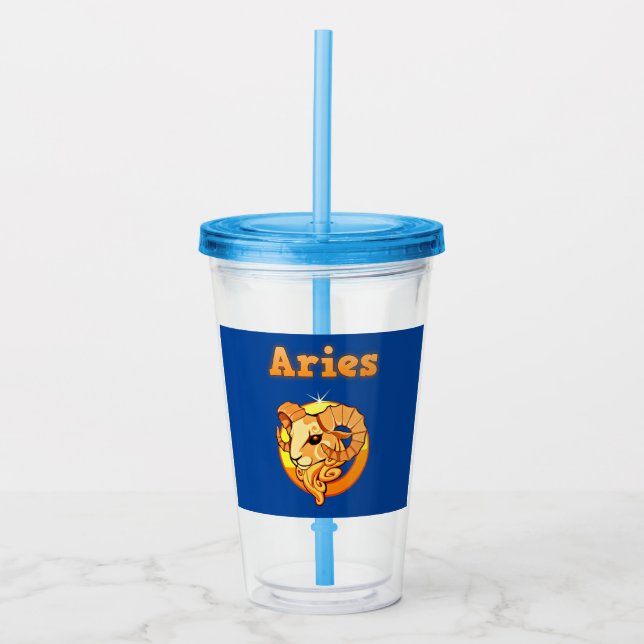 Aries-Symbol      Acryltrinkbecher (Vorderseite)