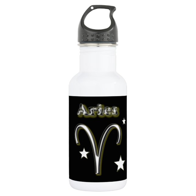 Aries-Symbol Edelstahlflasche (Vorderseite)