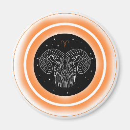 Aries-Symbol – Minimales Astrologie-Emblem Magnet