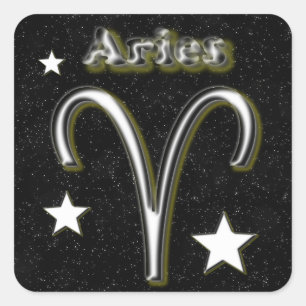 Aries-Symbol Quadratischer Aufkleber