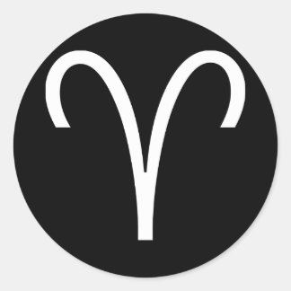 Aries Symbol Ram Zodiac Sign Runder Aufkleber