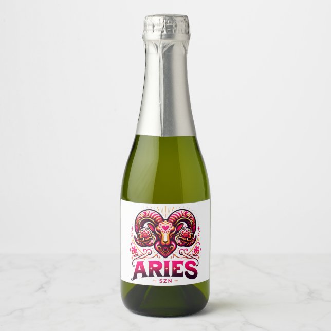 Aries SZN Pink und Orange Zodiac Birthday (Vorderseite)