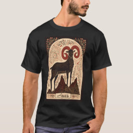 Aries - T - Shirt Celestial Zodiac Art