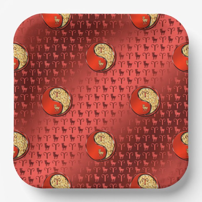 Aries the Ram Pappteller (Vorderseite)