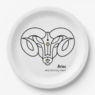 Aries the ram personalisiert zodiac pappteller