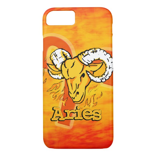 Aries The Ram zodiac fire sign iPhone case (Rückseite)