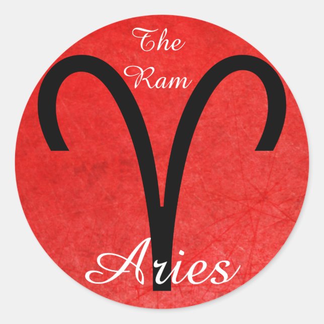 Aries the Ram Zodiac Horoskop Astrologie Sticker (Vorderseite)