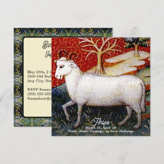 Aries the Ram Zodiac Sign Birthday Party Einladung